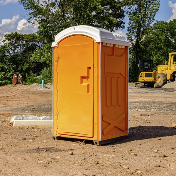 how often are the portable restrooms cleaned and serviced during a rental period in Maple City Kansas